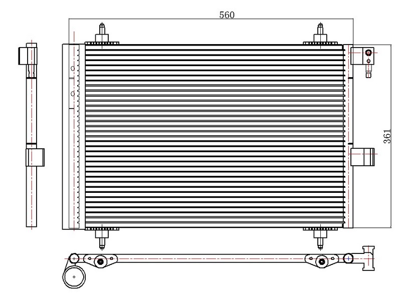 KLİMA KONDENSERİ 406-607-XSARA 99+ (560X361X16) (OTO.-MEK.)