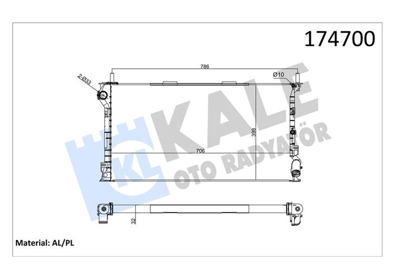 Motor Su Radyatörü Connect 1.8TDCI 75PS 90PS 110PS...