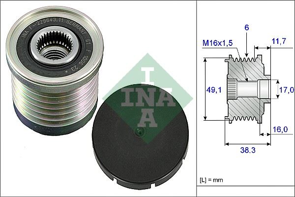 ALTERNATÖR KASNAĞI RENAULT LAGUNA II 01> MEGANE II-III 02>14 TRAFIC II 06> MASTER II 06> 1.9DCI