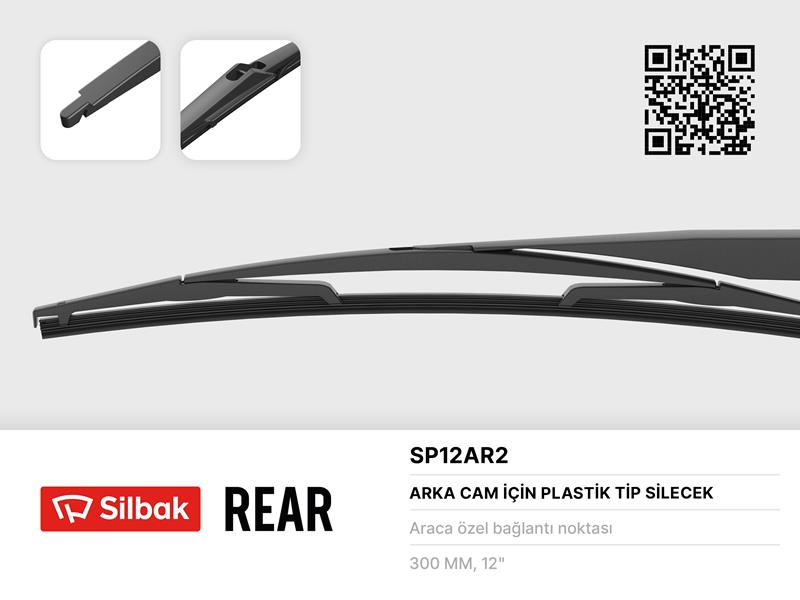 Silecek Süpürgesi Arka Plastik Tip 300mm C4-FIESTA...