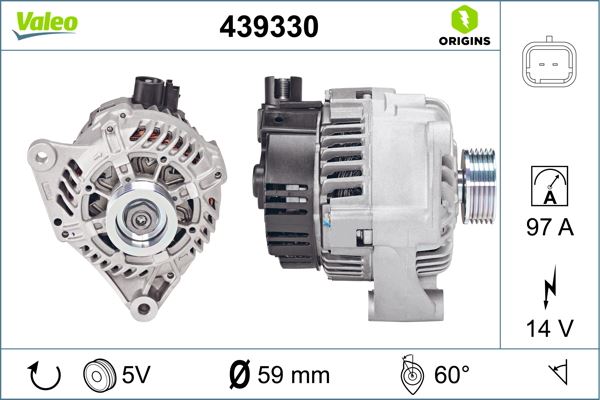 Alternatör 97A P106-P306 (Tüm Mod) -Partner-berling...