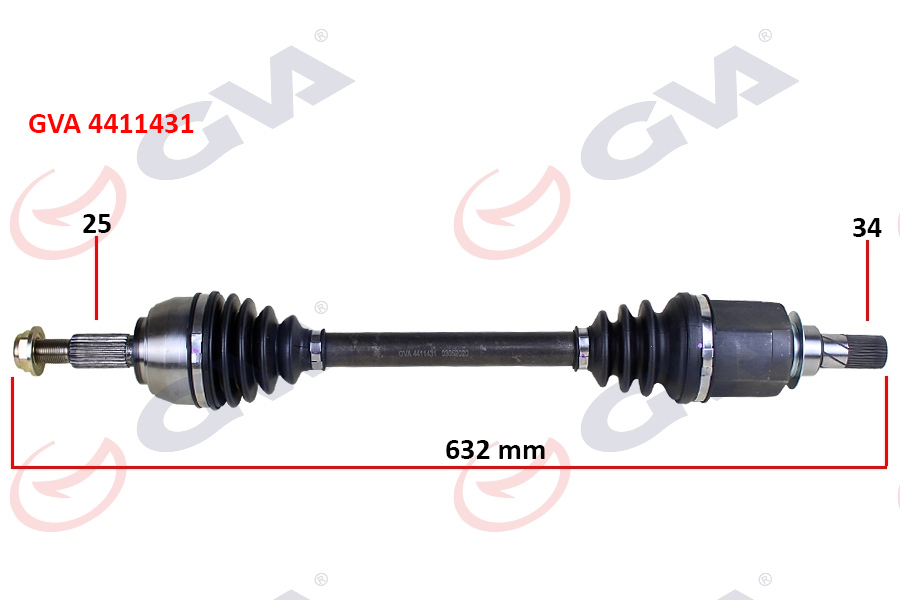 KOMPLE AKS SOL RENAULT FLUENCE (09-)MEGANE IV 1.5 DCİ (6 VİTES) AUTO. (632mm)