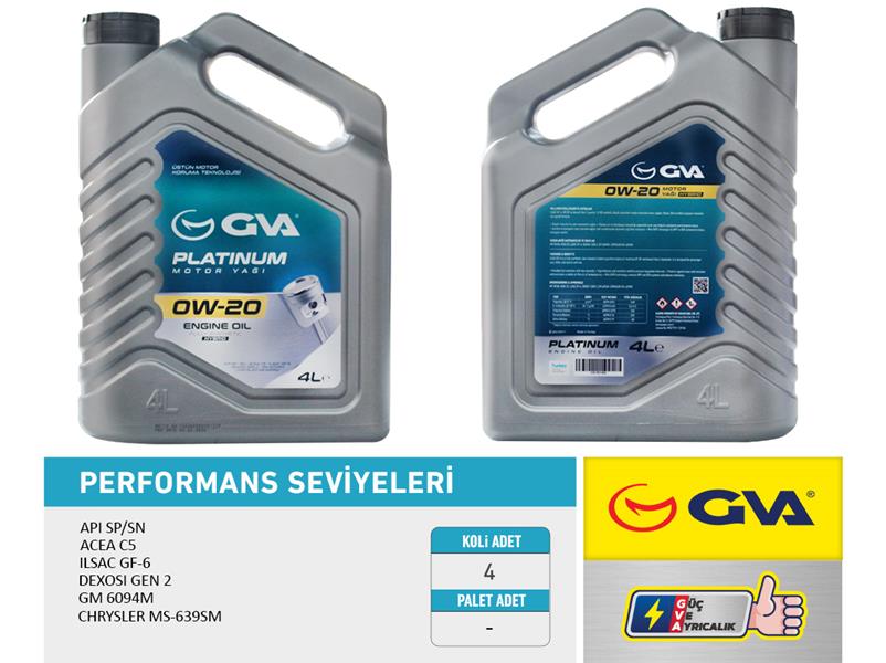 Motor Yağı 4 Lt 0W20 Tam Sentetik Api Sp Sn