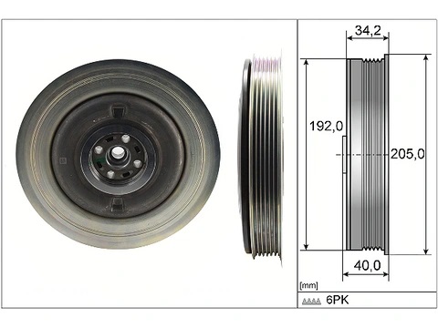 KRANK KASNAGI VOLVO S60 II 2.0 D2 15>18 S80 II D4 13>16 S90 II D3 16>18 V40 V70 III D2 13>16 XC40 2.0 D3 18>21 T4 AWD 14>