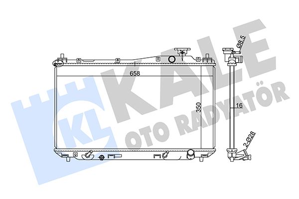 RADYATÖR CIVIC VII (OTOMATİK) (AL/PL/BRZ) (350x658x16)