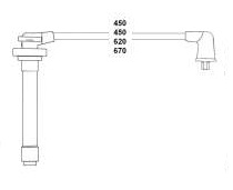 BUJİ KABLOSU NISSAN PRIMERA 1.6L GA16 P11 96-01 / SUNNY 1.6L GA16 N14 90-94