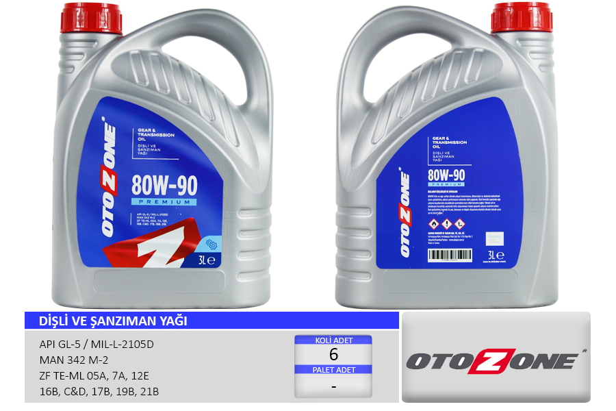 Şanzıman Yağı 80W90 3 Lt Api GL-5