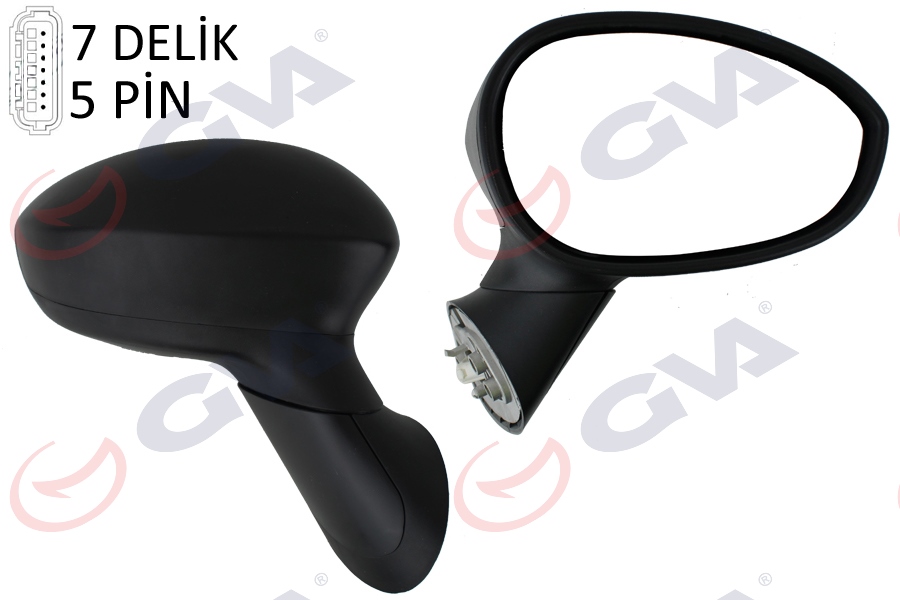 Dış Dikiz Aynası Sağ 500 07> Elektrikli+isitmal...