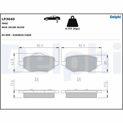 ARKA FREN BALATASI (OTOMATİK EL FRENİ) CORSA F-C4-208-2008-DS3