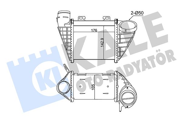 İNTERCOOLER VOLKSWAGEN GOLF III-GOLF IV-VENTO 1.9 TDI 93=>97