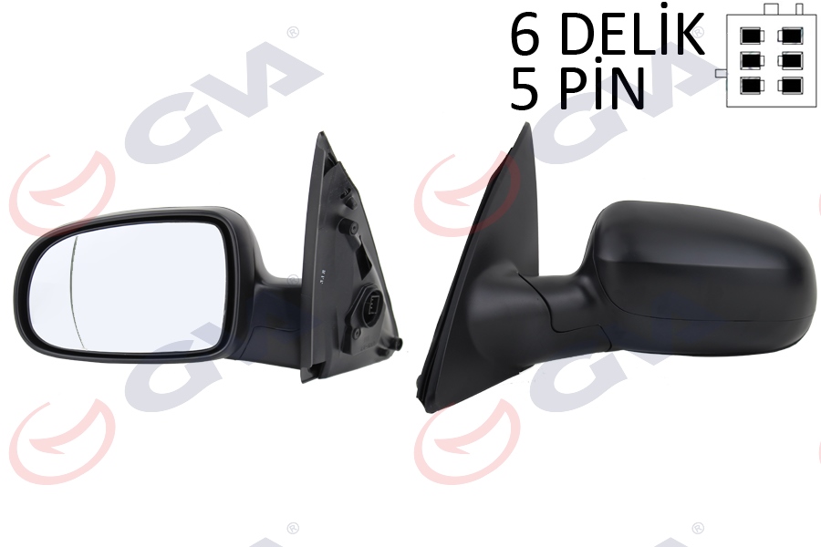 DIŞ DİKİZ AYNASI SOL CORSA C 01> ELEKTRİKLİ+ISITMALI+ASFERİK 5 FİŞ VM-200EHAL