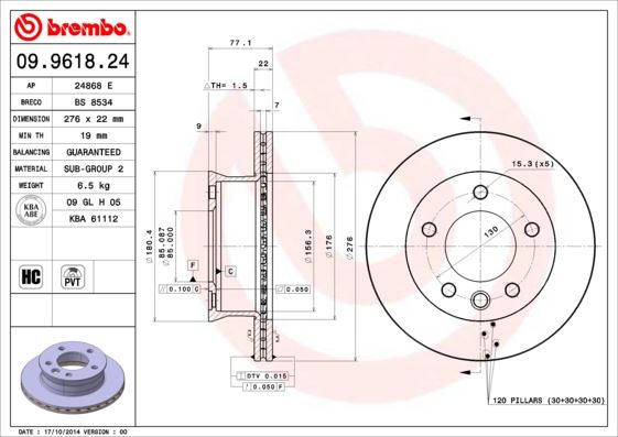 FREN DISKI ON MERCEDES SPRINTER B901>B904 . VW LT 28-35-46