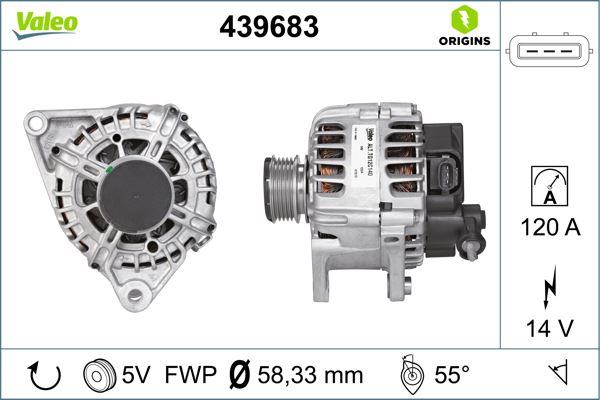 Alternatör 14V 120Ah