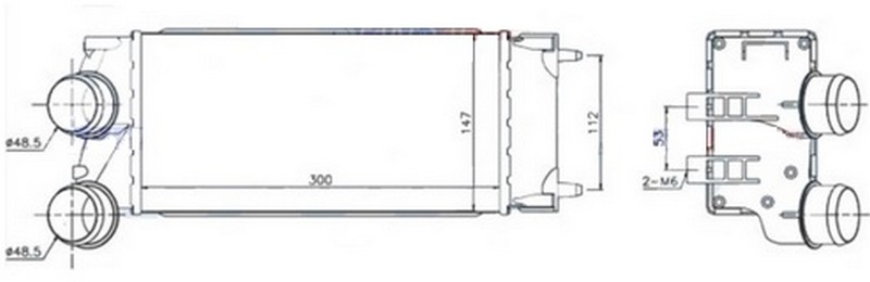 Intercooler Brazing Intercooler A/m (300X145X76) 308...