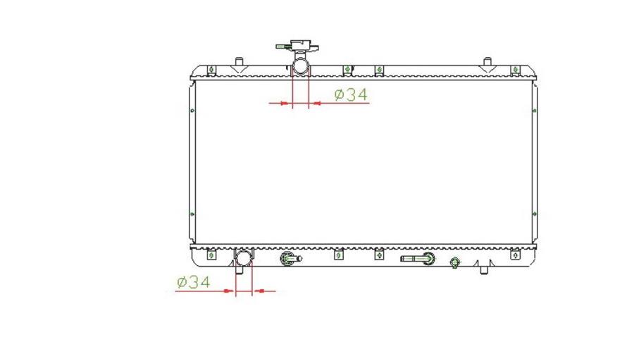 Radyatör Aerio 2.0L Brazed 350x708x26 1770054G00-...