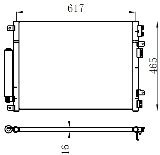 KLİMA BRAZİNG CONDENSER A/M()300C 3.0CRD 2004+ 941084