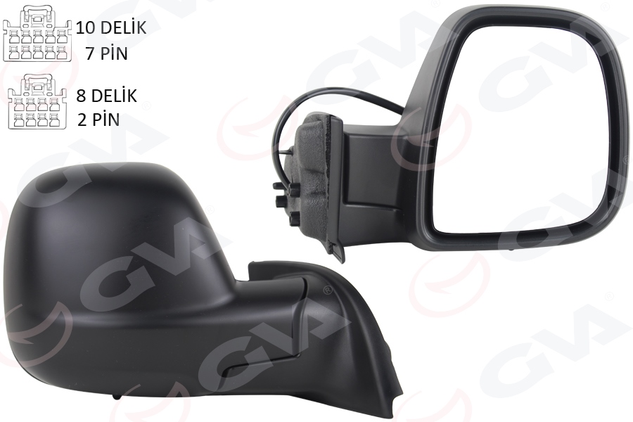 DIŞ DİKİZ AYNASI SAĞ ELEKTRİKLİ ASTARLI REZİSTANSLI SENSÖRLÜ OTOMATİK AÇMA KAPAMA (KÖR NOKTA UYARILI ) CITROEN-BERLINGO-RİFTER-PARTNER-COMBO LİFE -COMBO CARGO (19-)FIAT YENİ DOBLO COMBİ (23-)