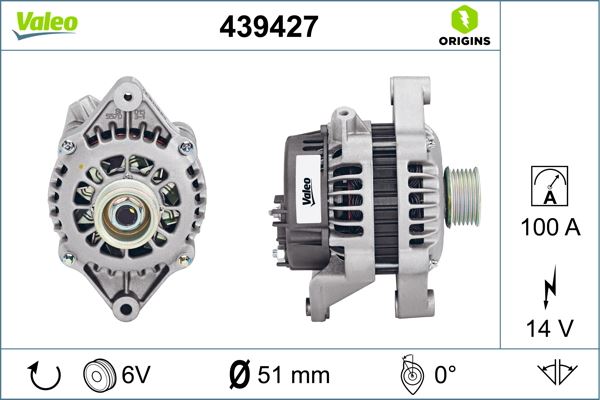 Alternatör 12V 100Ah.