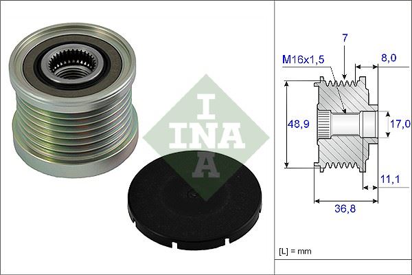 ALTERNATÖR KASNAĞI (RULMANI) LGN II (01-)-MGN II-III (08-)-TRAFIC II (06-)-MASTER II (06-) 1.9DCI