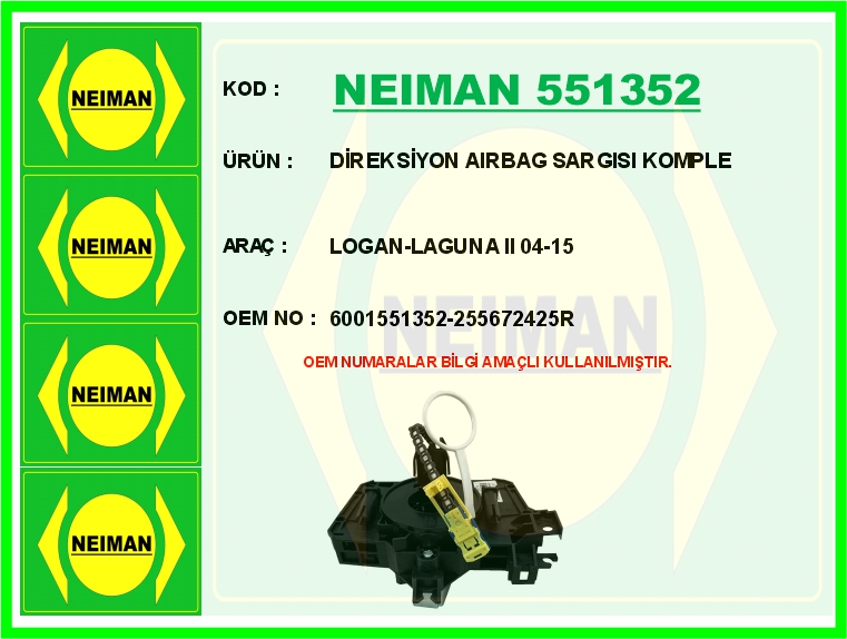 Direksiyon Airbag Sargisi Komple Logan-laguna II 0...