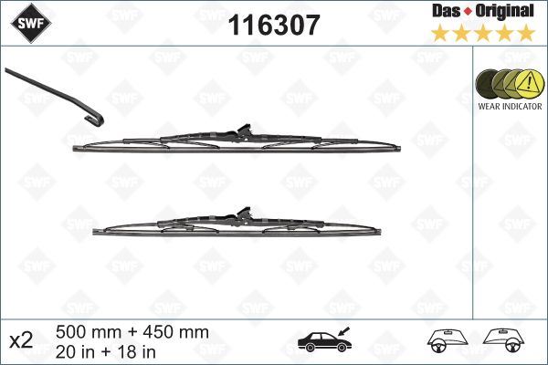 Silecek (Swf) 50+45cm Spoilerli SAXO-P106-COROLLA ...