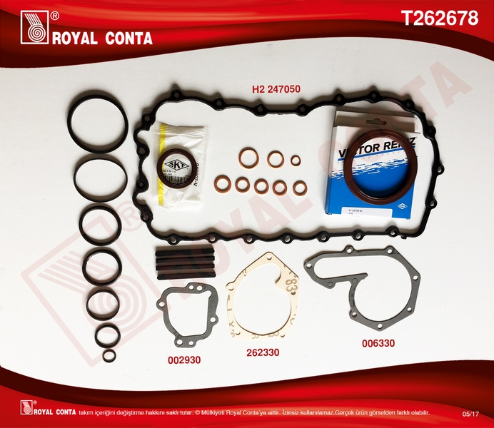 Motor Alt Takım Conta (Skt Keçeli) Krt Cntli Kng-e...