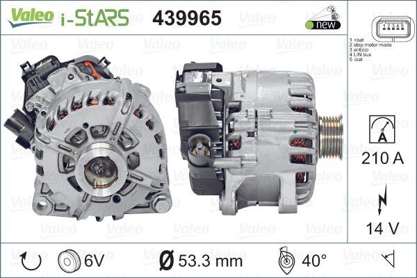 Alternatör (14V 180A) P208 15>19 P308 13>21 ...