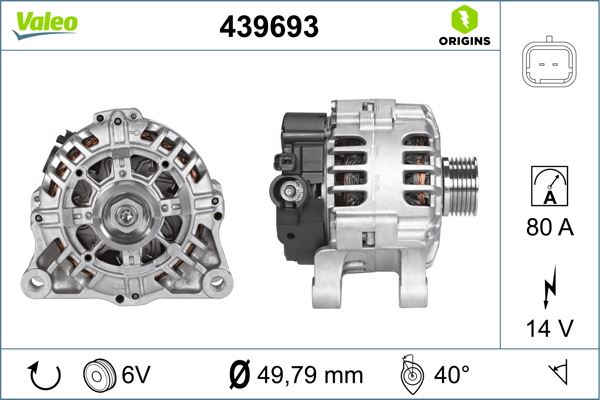 Alternatör 90A P206-P207-P307-C2-C3-C4 1.4-1.6 16V...
