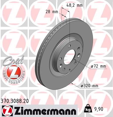 FREN DISKI ON HAVA KANALLI 320mm MAZDA CX-7 (ER) 2.2 MZR-CD AWD (ER10A) 06-14