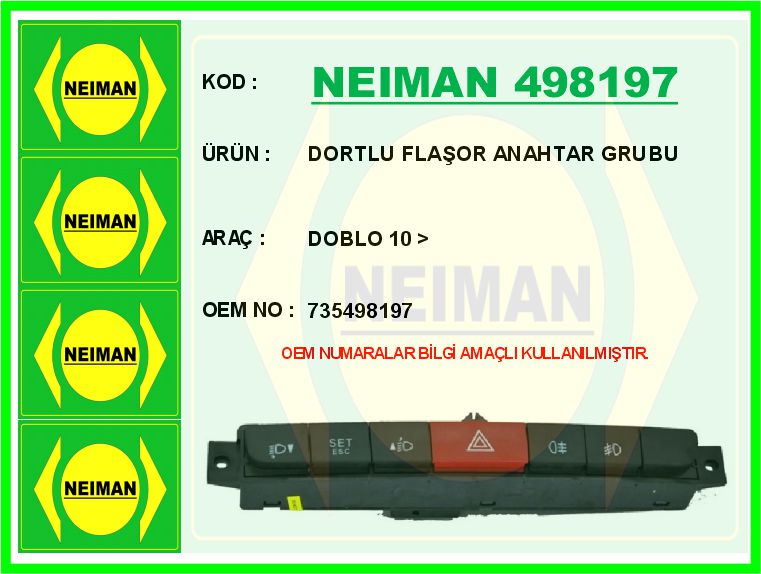 Dortlu Flaşor Anahtar Grubu