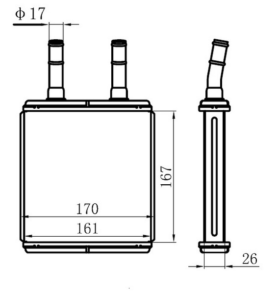 KALORİFER RDAYATÖRÜ BRAZİNG ACCENT (94-99)-GETZ 1.3 (02-06) (167x165x26)