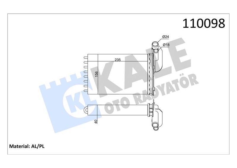 Kalorifer Radyatörü Mgn I-clio I-R19 (234x157X42) ...