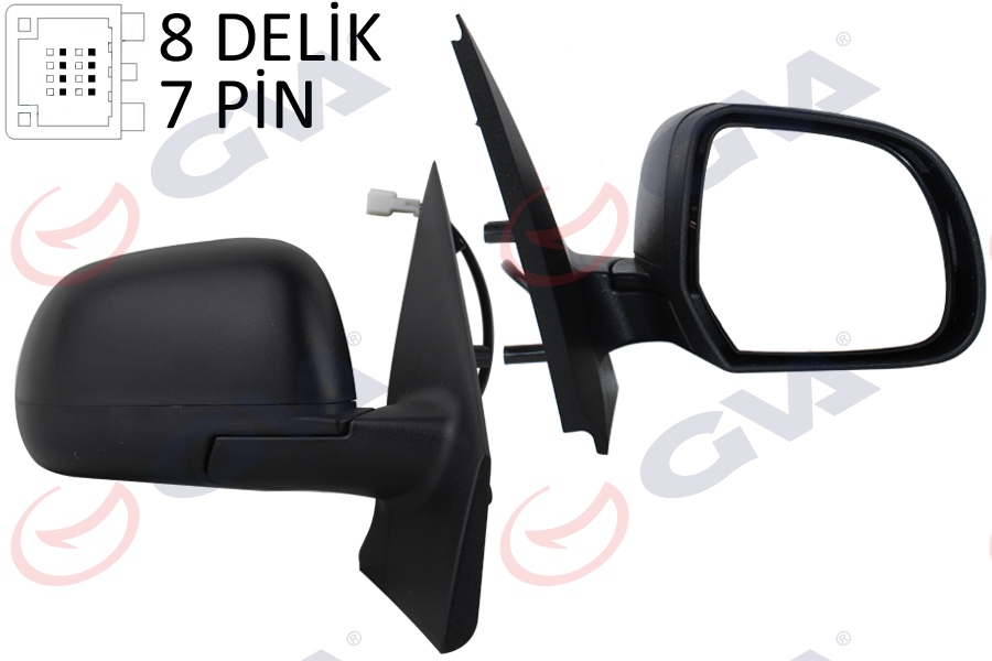 DIŞ DİKİZ AYNASI SAĞ DOKKER-LODGY 12> ELEKTRİKLİ+ISITMALI+KONVEKS 7 FİŞ VM-6803EHSR