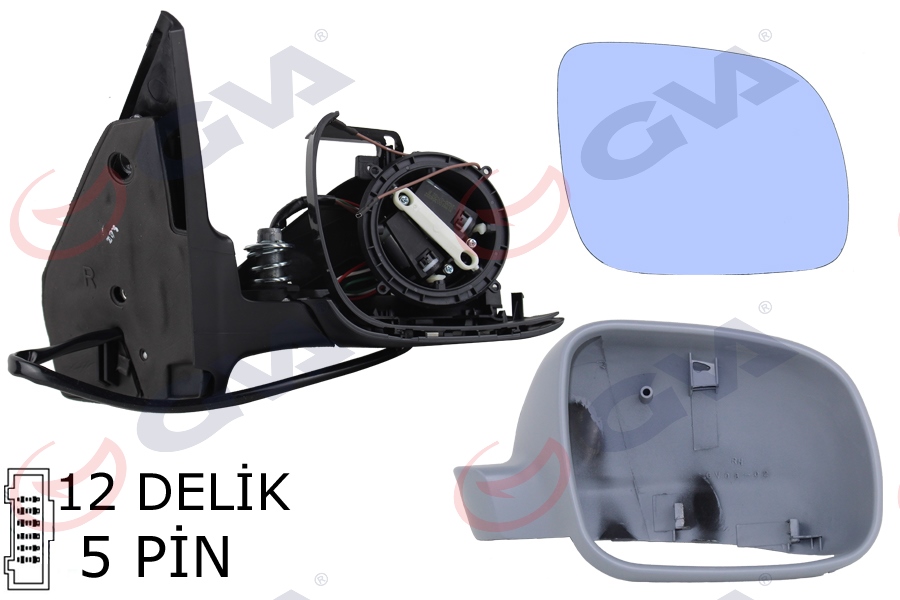 Dış Dikiz Aynası Sağ Golf-bora 98> Elektrikli+a...
