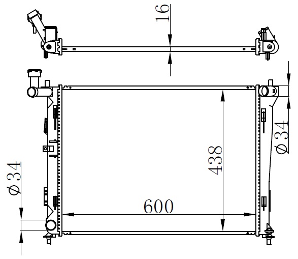 (X) Radyatör Brazing İ30-ELANTRA 1.6İ 06=>