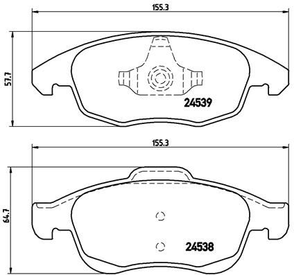 ÖN FREN BALATASI PEUGEOT PARTNER 08>11 P5008 09>17 CITROEN BERLINGO 08> C4 PICASSO 06>15 DS4 11>18 DS5 15>18 (283mm)