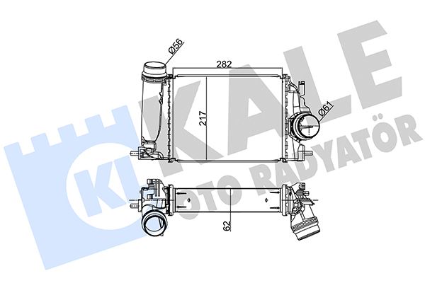 TURBO RADYATORU (INTERCOOLER) QASHQAI / RENAULT MEGANE IV 1.6 TCE 14->  ####