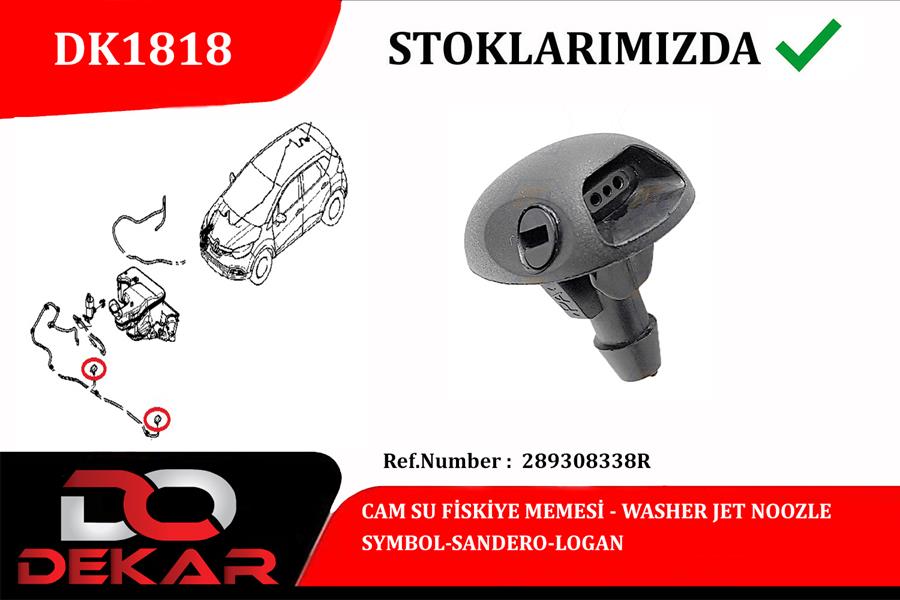 Cam Su Fıskiye Memesi Symbol-sandero-logan