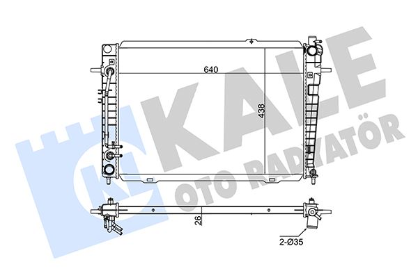RADYATÖR HYUNDAI TUCSON-KIA SPORTAGE 04=> 2.0 CRDİ (640x462x18) (OTOMATİK)