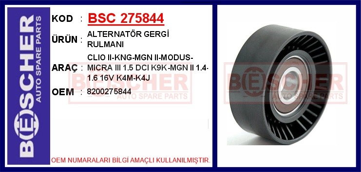 Alternatör Gergi Rulmanı Rulmanı