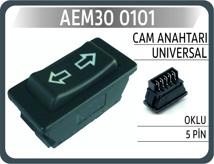 Cam Anahtarı Universal Oklu 5 Pin