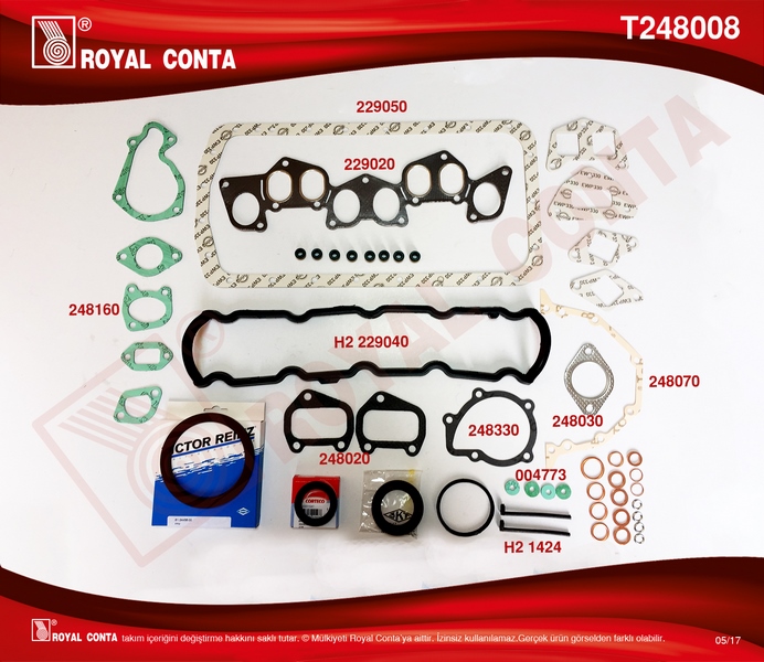 Motor Takım Conta (Skt Keçeli) (Skc'siz) P205-P305...