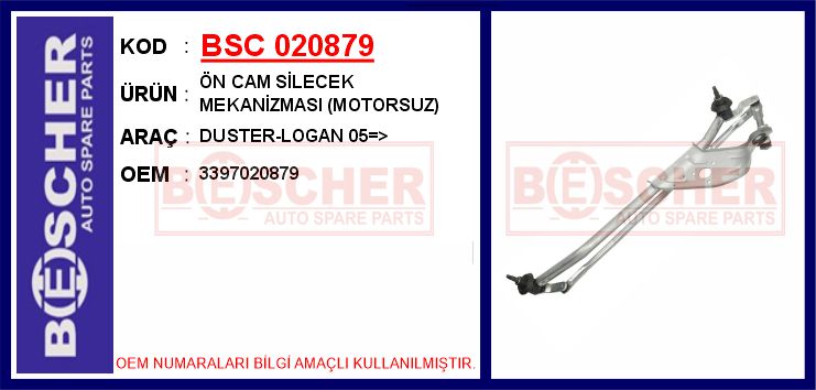 Ön Cam Silecek Mekanizmasi (Motorsuz) Duster-logan...