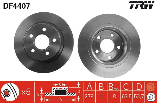 ARKA FREN DISKI AYNASI CONNECT 1.8TDCI 02>13 [ABS`LI] [TEKLI KUTU] [DF4407]