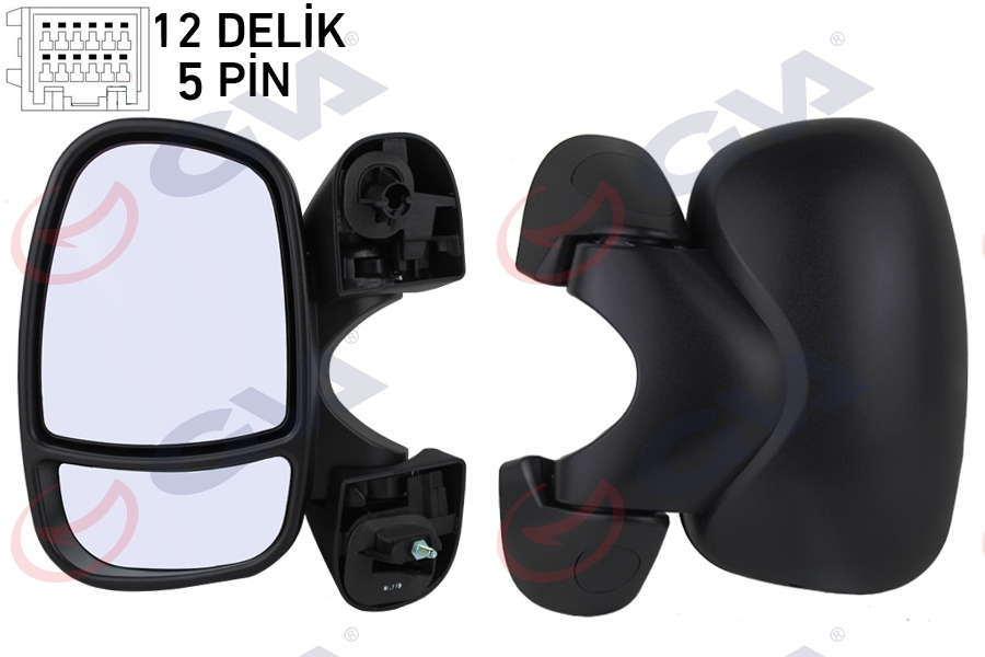 DIŞ DİKİZ AYNASI SOL TRAFIC-VİVARO 01> ELEKTRİKLİ+ISITMALI+SENSÖRLÜ+KONVEKS 5 FİŞ VM-967EHL