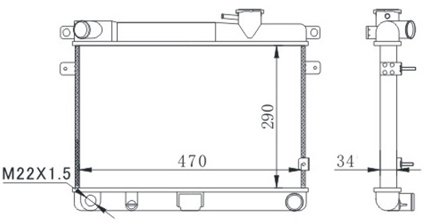 Radyatör M131 Em-ym (470x292x34)