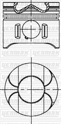 PISTON + SEGMAN 0.50 88.51mm MERCEDES OM646 W203 C209 W211 W639 B901>B906 30 PIM
