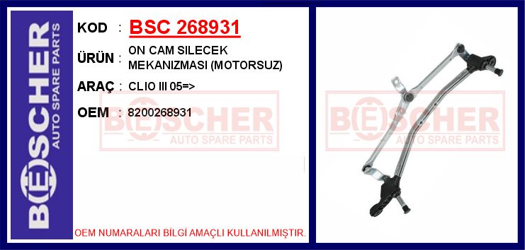 Ön Cam Silecek Mekanizmasi