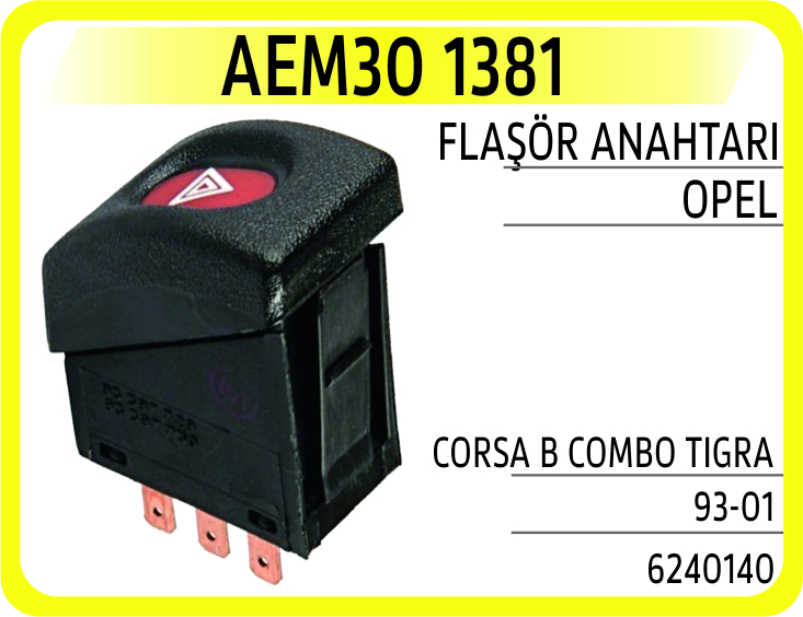 FLAŞÖR ANAHTARI OPEL CORSA B COMBO TIGRA 93-01