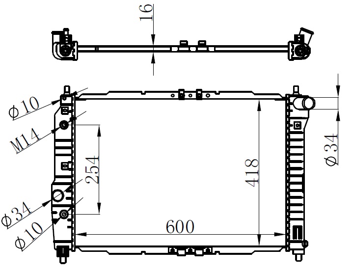 Radyatör Brazing Kalos 02>1.4 16V (Ac+otom)